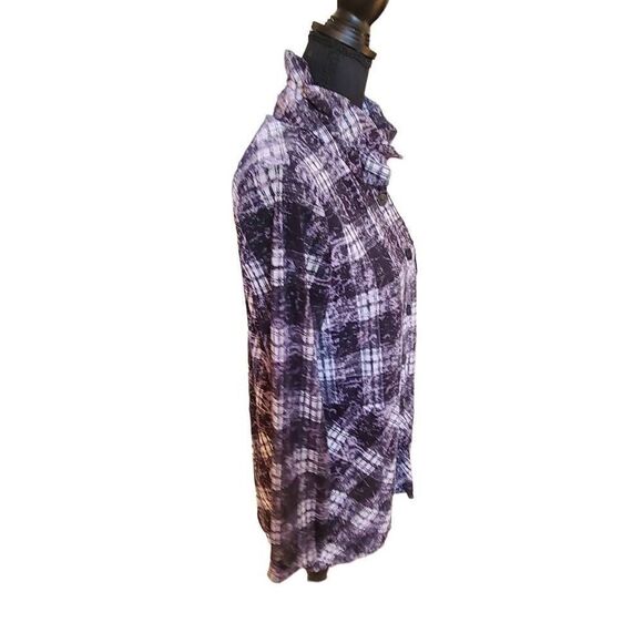 Terra Women's Button Tunic Blouse High Neck Long Sleeve Small - Picture 2 of 14